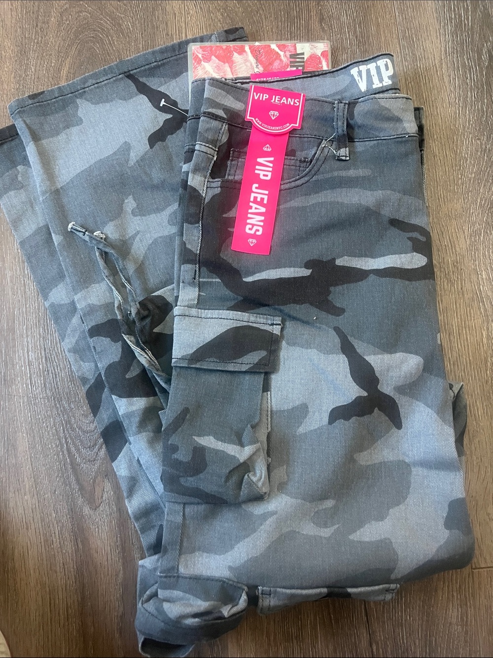 VIP Camo Boyfriend Jeans in Gray and Black 43